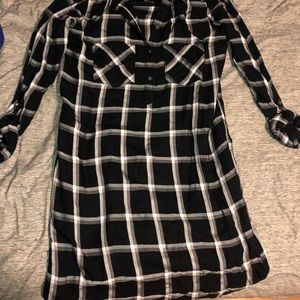 Flannel shirt dress